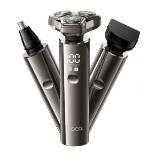 ست ماشین اصلاح صورت و گوش و بینی سه کاره برند hoco مدل HP36 رنگ مشکی