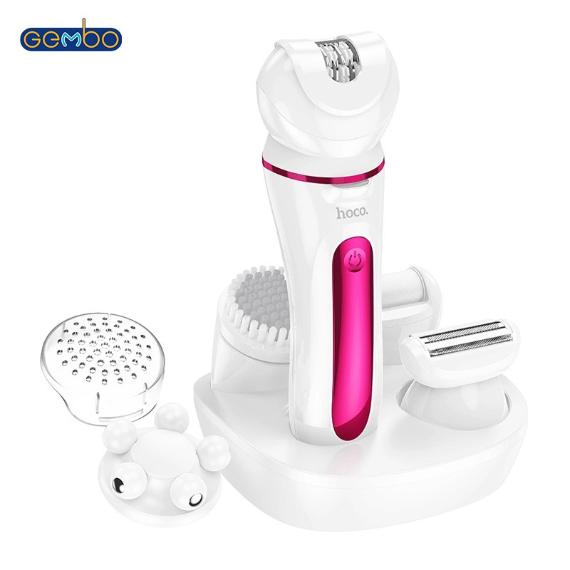 ست ماشین اصلاح مو بدن بانوان برند hoco مدل DAR76 رنگ سفید